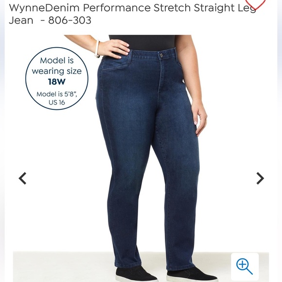 WynneDenim Performance Stretch Straight Leg Jean - Picture 3 of 6